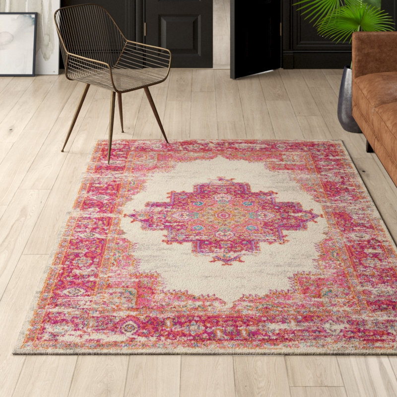 Dorset Ivory/Fuchsia Indoor Area Rug & Reviews AllModern